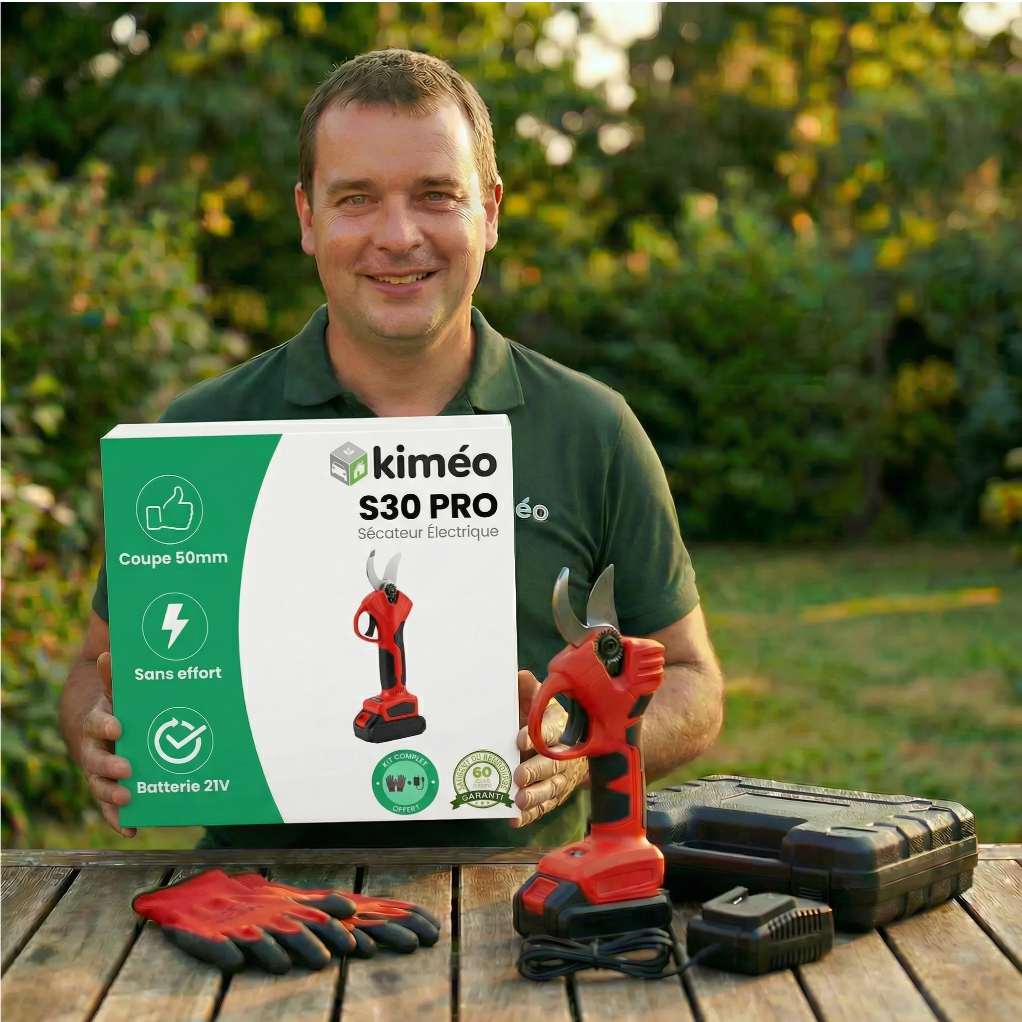 S30 PRO Sécateur Électrique Sans Fil – Coupe Précise et Puissante pour Jardinage