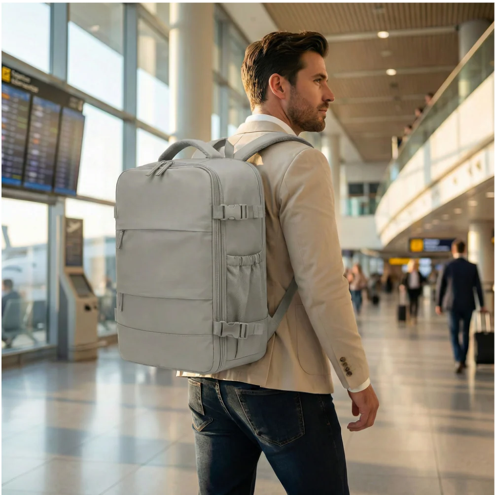 Sac à Dos de Voyage à Compression Sous Vide | Sac de Voyage Cabine 40x25x20 Compatible Avion Grande Capacité - Image 6