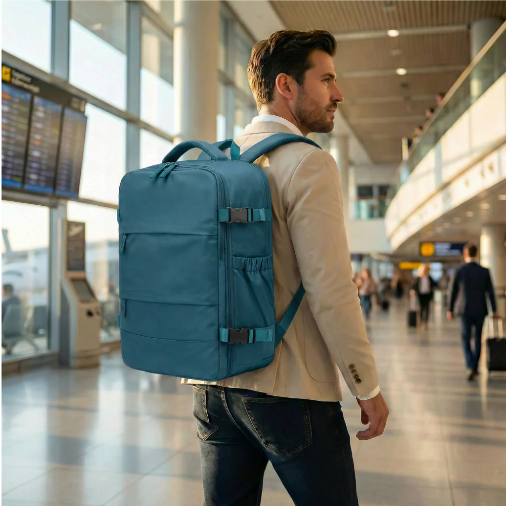 Sac à Dos de Voyage à Compression Sous Vide | Sac de Voyage Cabine 40x25x20 Compatible Avion Grande Capacité - Image 7