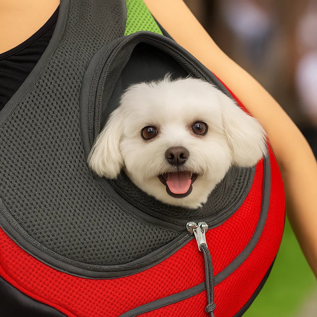 Sac bandoulière de transport pour petits animaux – Confort et sécurité en balade - Image 12