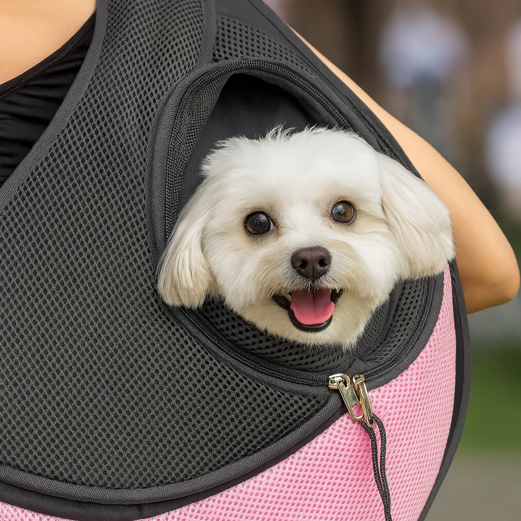 Sac bandoulière de transport pour petits animaux – Confort et sécurité en balade - Image 13