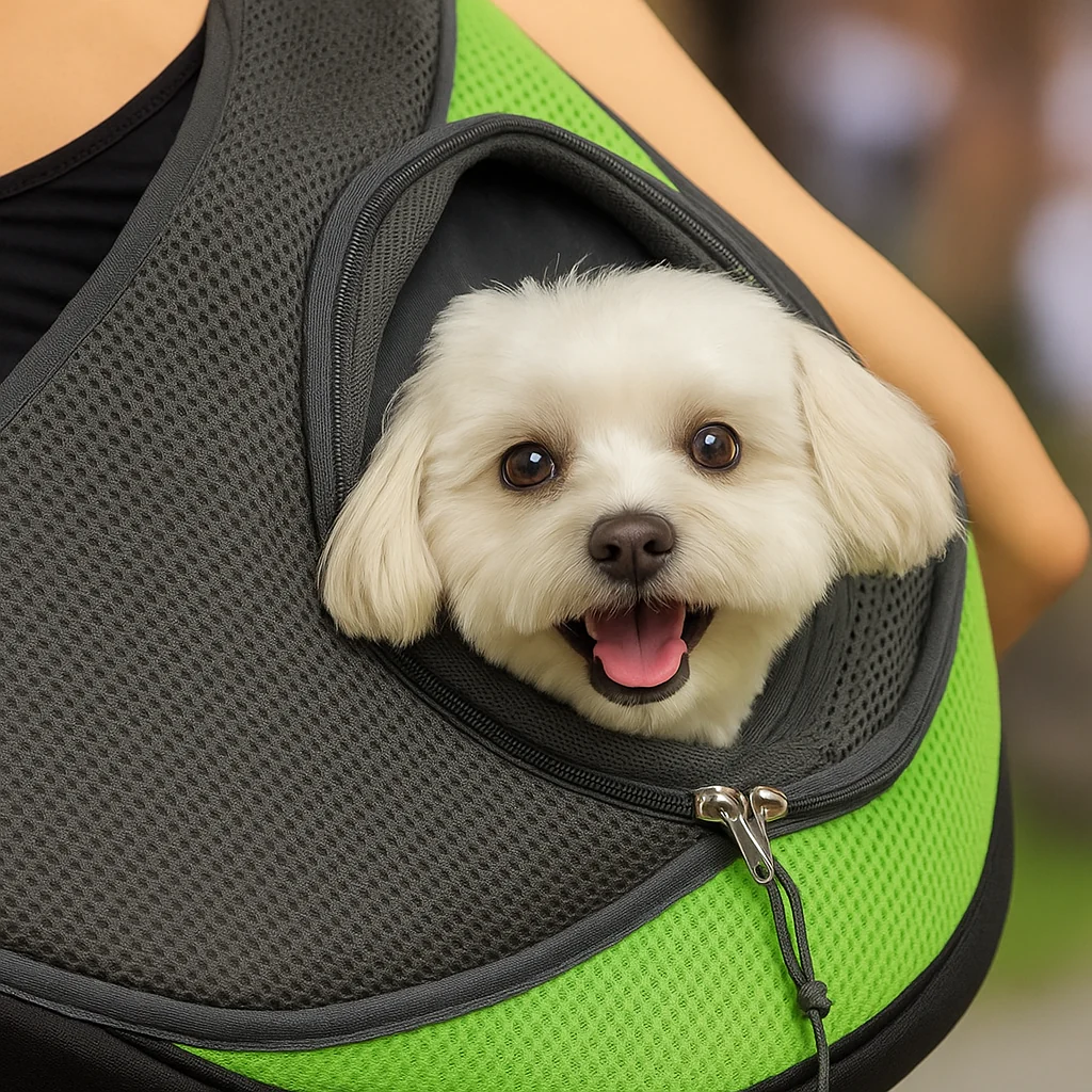 Sac bandoulière de transport pour petits animaux – Confort et sécurité en balade - Image 15