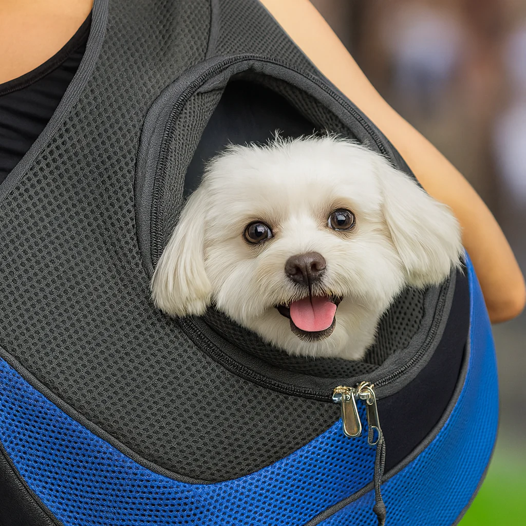 Sac bandoulière de transport pour petits animaux – Confort et sécurité en balade - Image 16