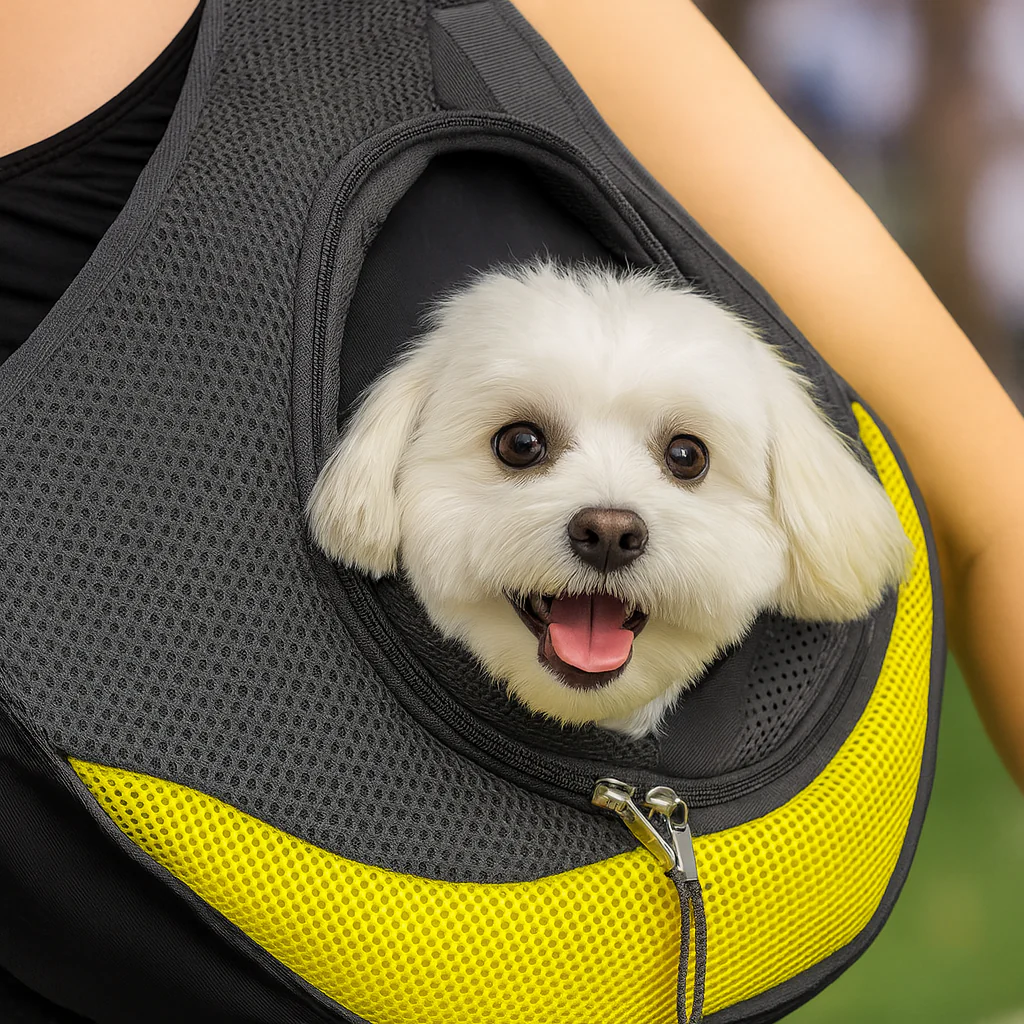 Sac bandoulière de transport pour petits animaux – Confort et sécurité en balade - Image 17