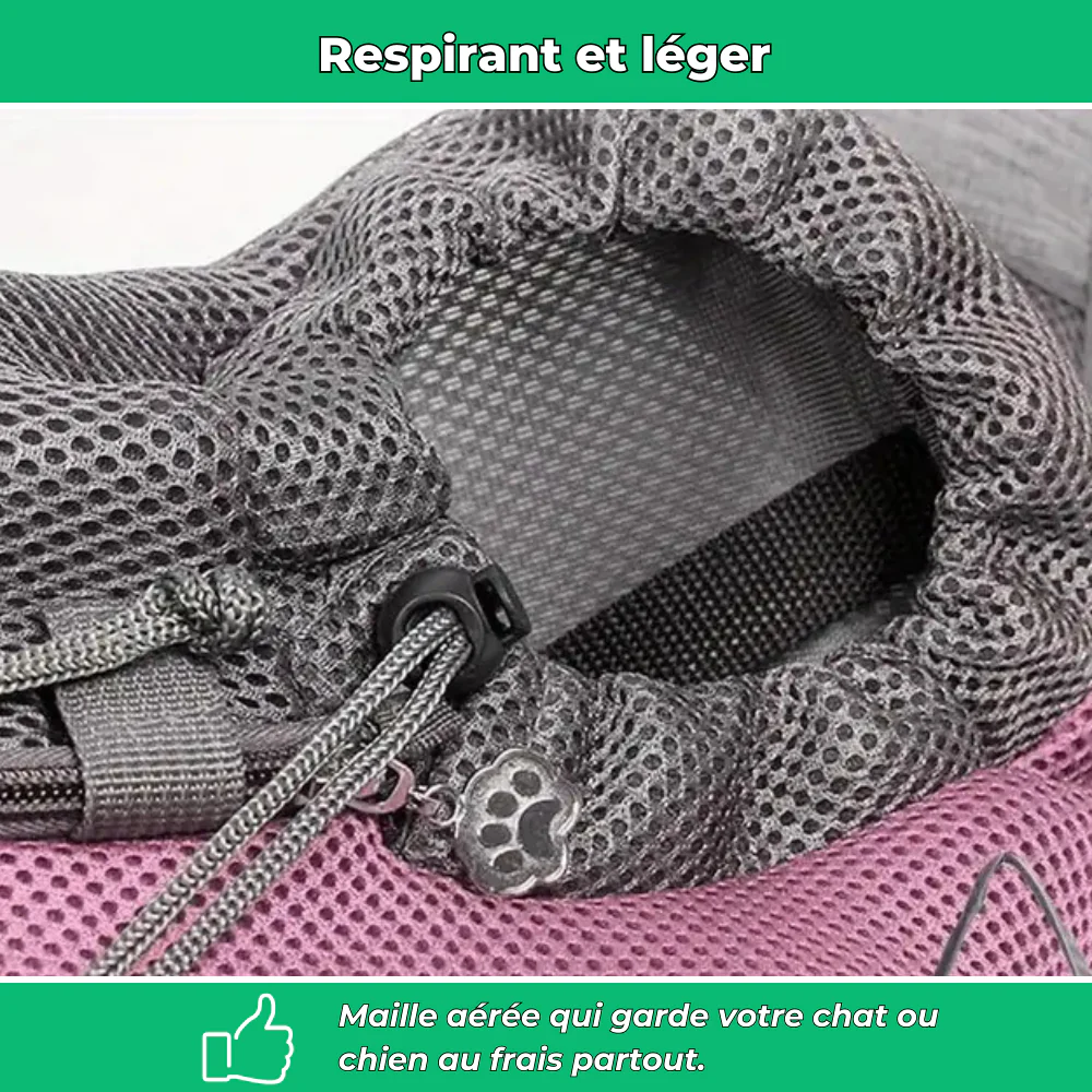 Sac bandoulière de transport pour petits animaux – Confort et sécurité en balade - Image 4