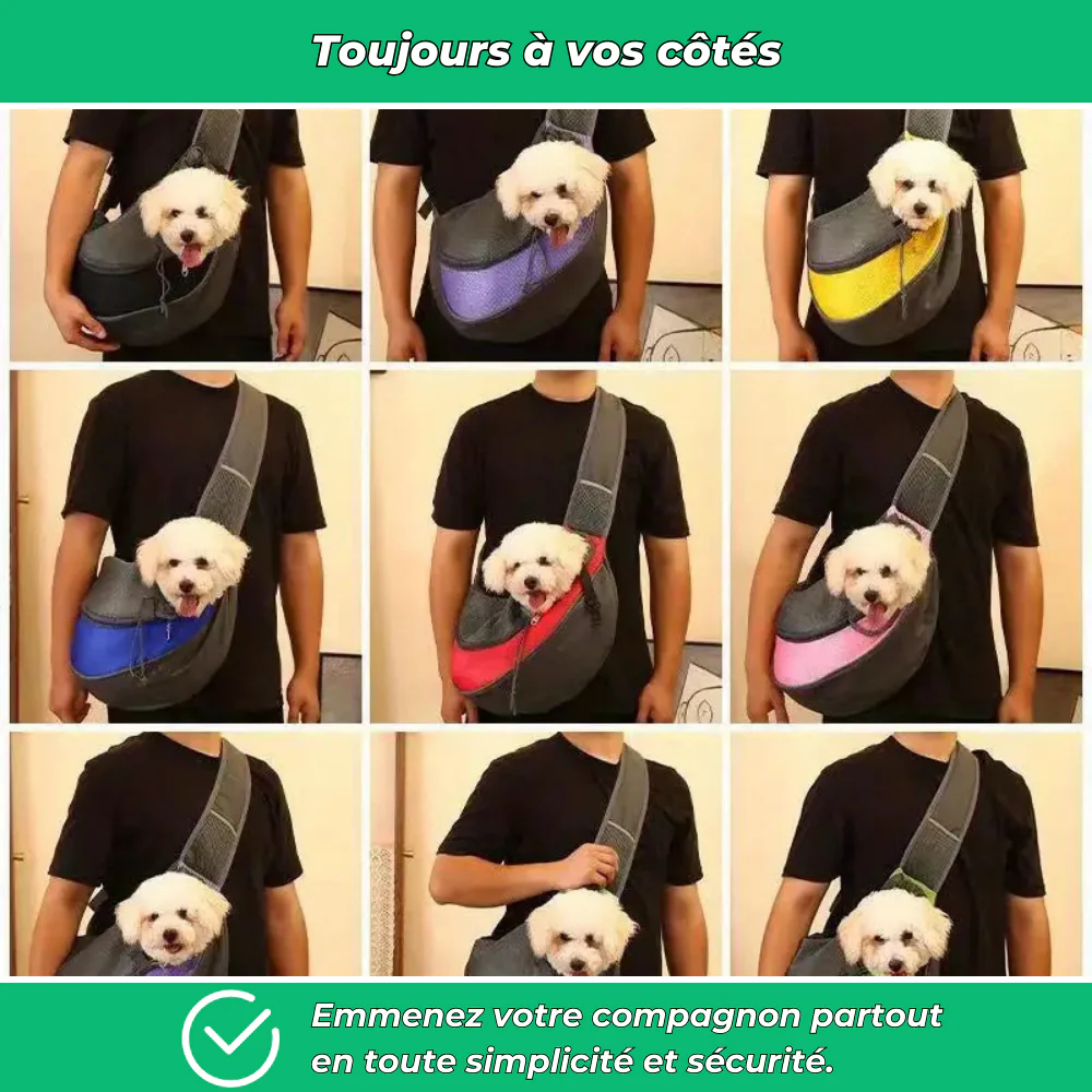 Sac bandoulière de transport pour petits animaux – Confort et sécurité en balade - Image 5