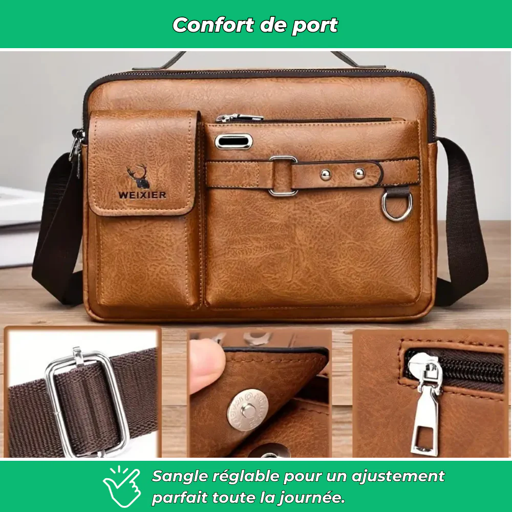 Sac bandoulière homme multi-compartiments - Image 5