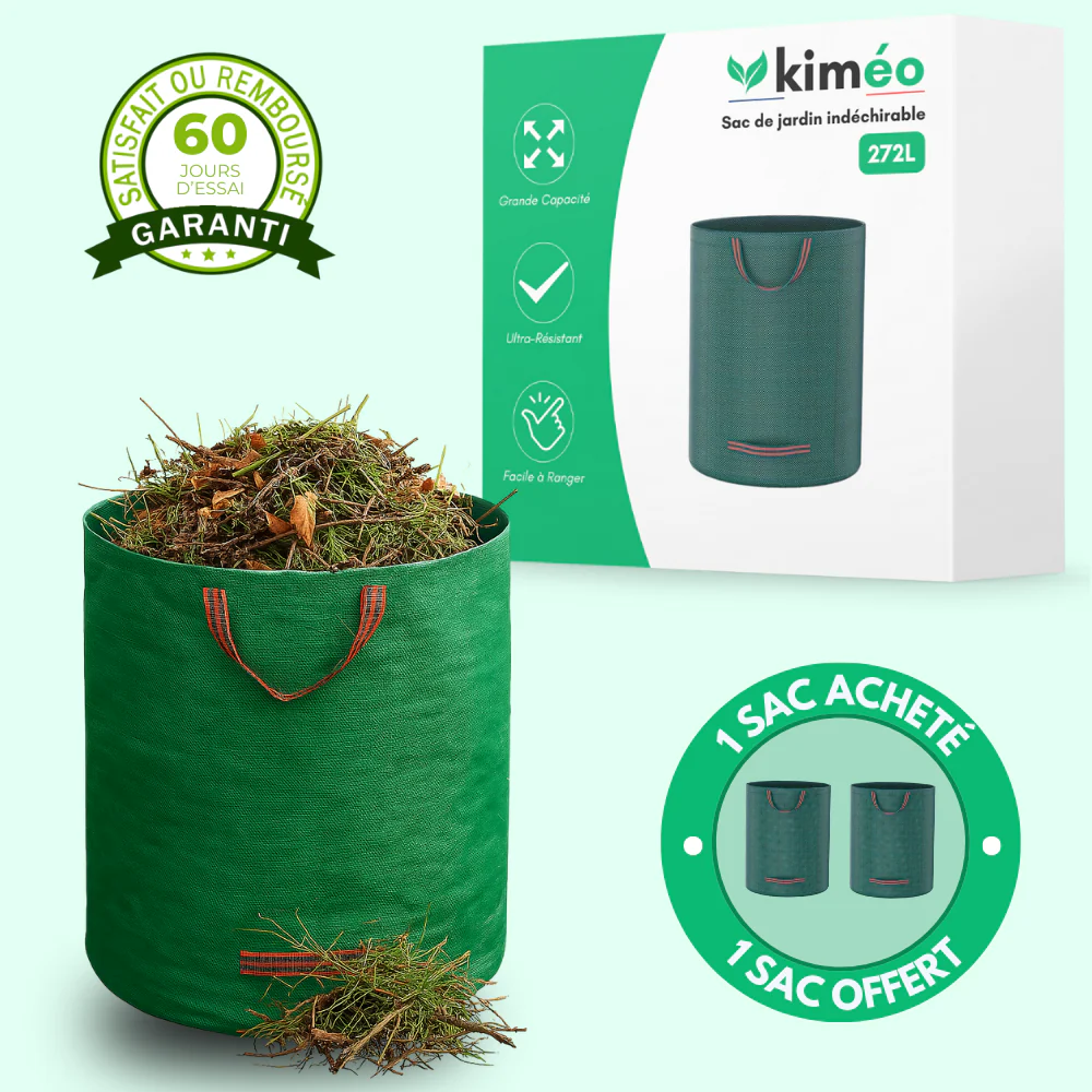 Sac de Jardin Ultra-Résistant pour Déchets Verts – Grand Capacité pour Jardinage et Rangement - Image 2