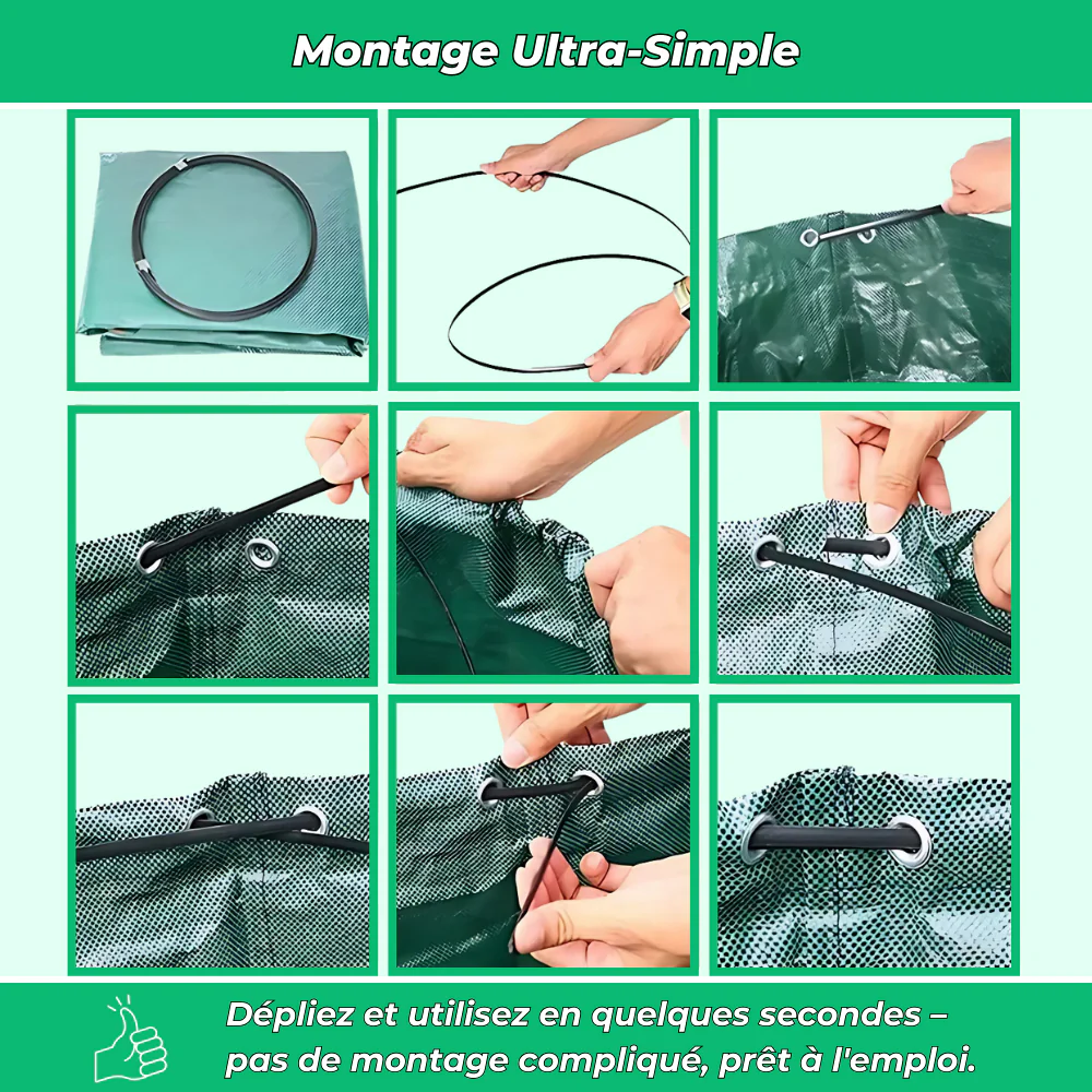 Sac de Jardin Ultra-Résistant pour Déchets Verts – Grand Capacité pour Jardinage et Rangement - Image 5