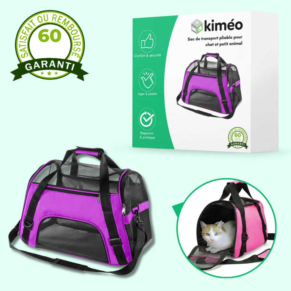 Sac de transport pliable pour chat et petit animal – Portable et facile à ranger - Image 2