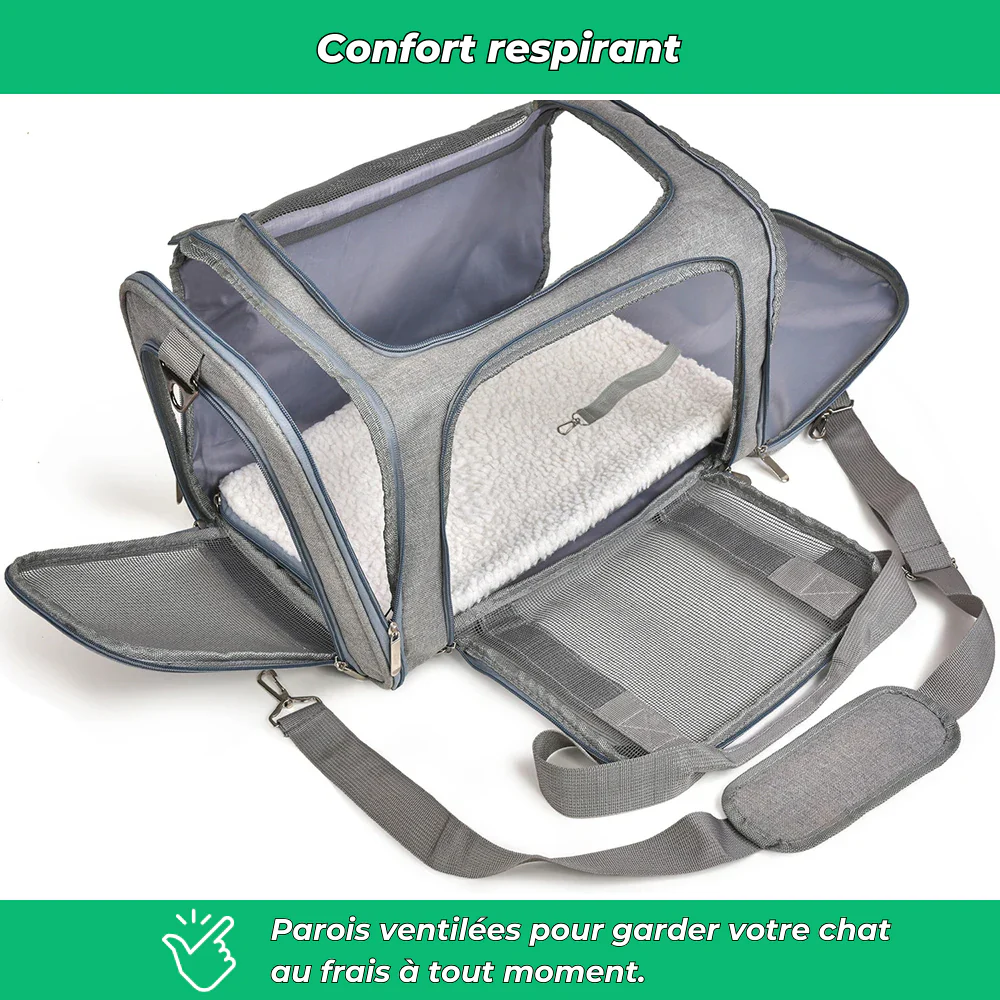 Sac de Transport Pliable Respirant pour Chats – Cage Souple et Légère - Image 3