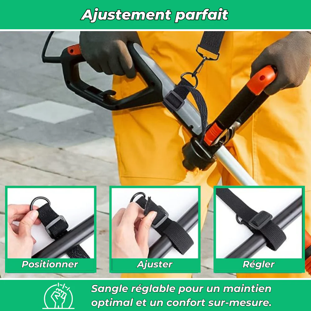 Sangle Réglable pour Débroussailleuse – Confort et Support lors du Jardinage - Image 4