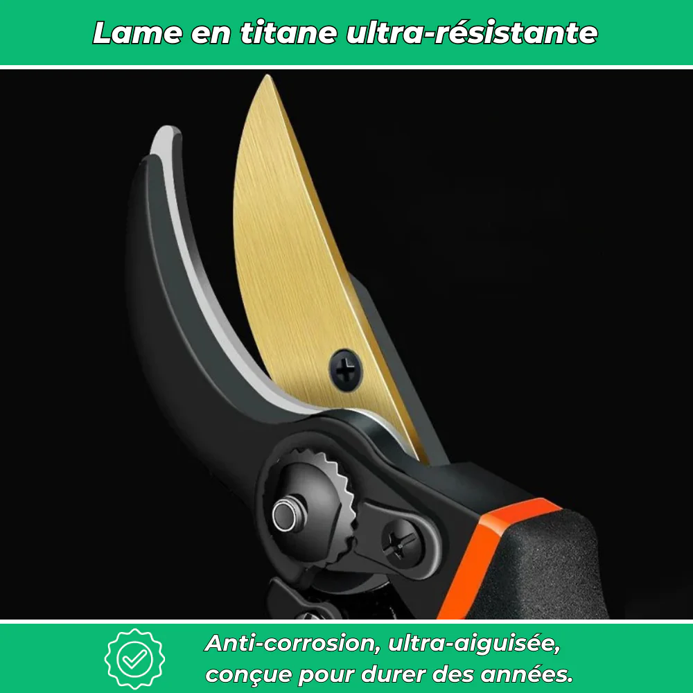 Sécateur Tranchant en Titane – Coupe Précise et Durable pour Jardinage Intensif - Image 4