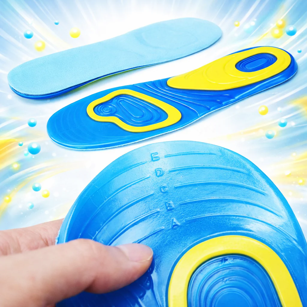 Semelles Intérieures en Gel Silicone Orthopédiques Absorption des Chocs - Image 3