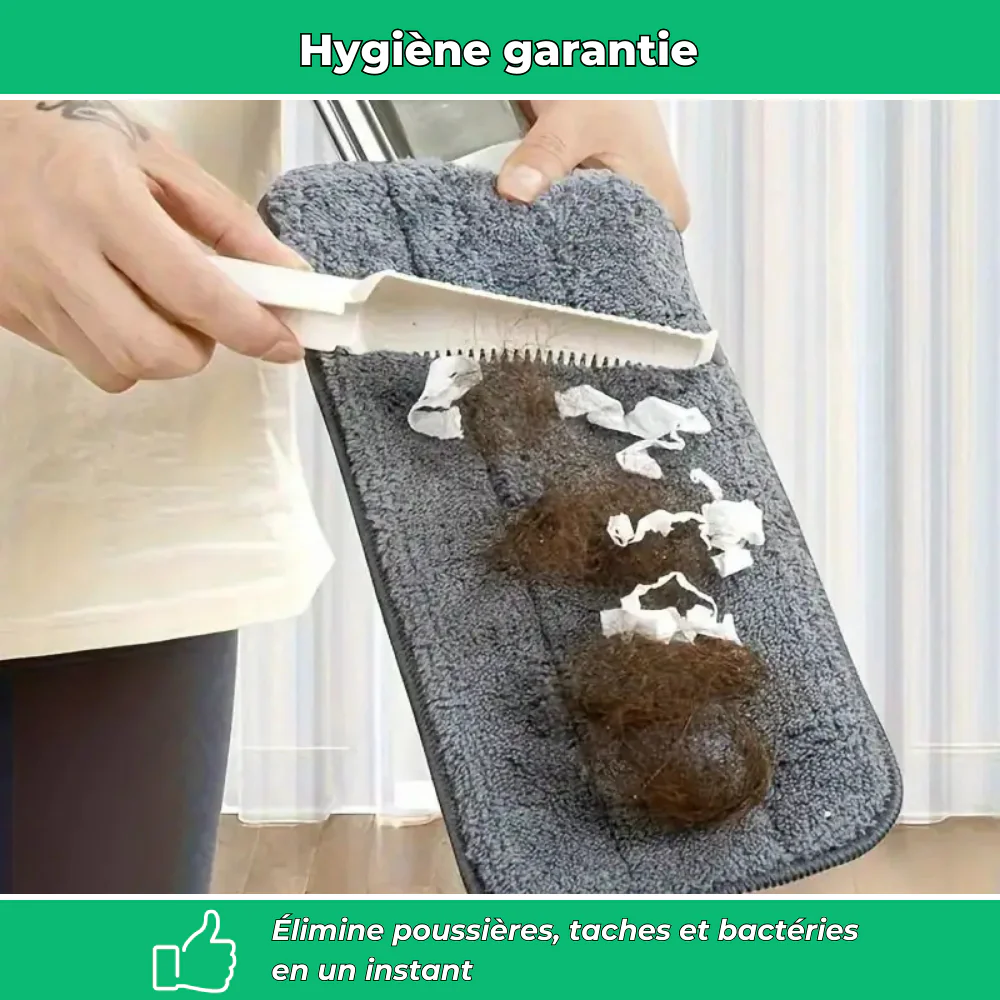 Serpillière à pulvérisation microfibres avec manche inox pour sols secs et humides - Image 5