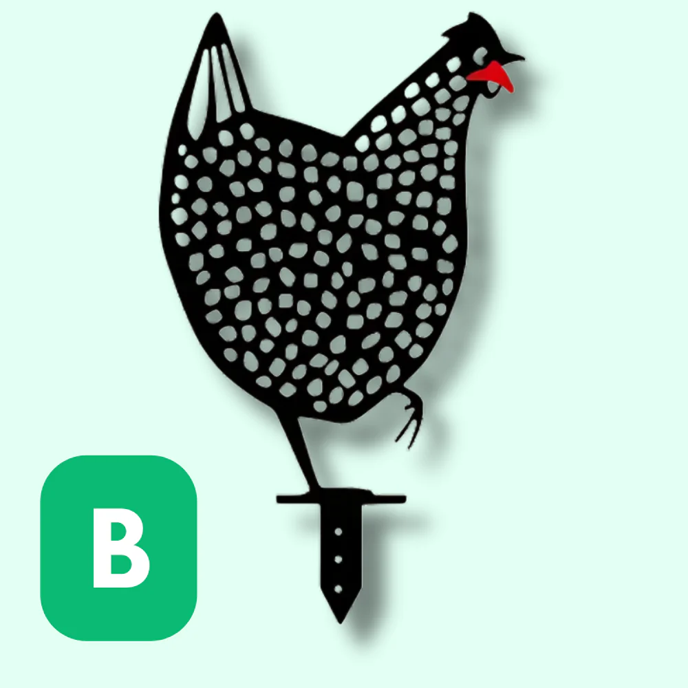 Silhouettes de poules plates – Décoration champêtre pour jardin - Image 8