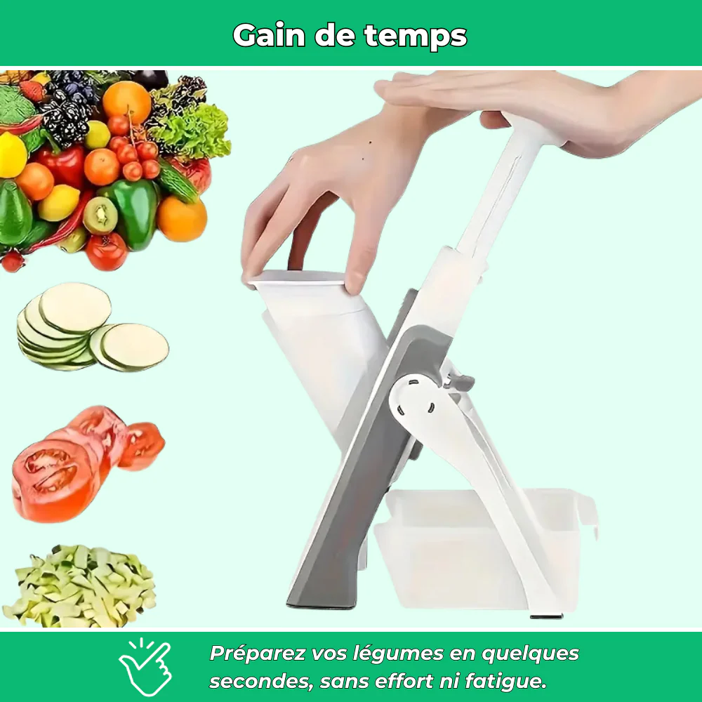 Slicéo – Mandoline manuelle multifonction en acier inoxydable - Image 3