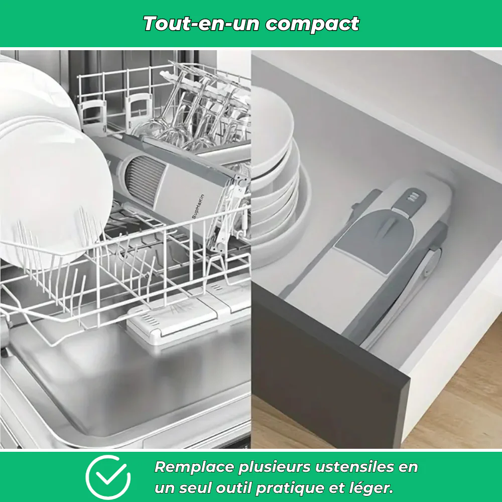 Slicéo – Mandoline manuelle multifonction en acier inoxydable - Image 5