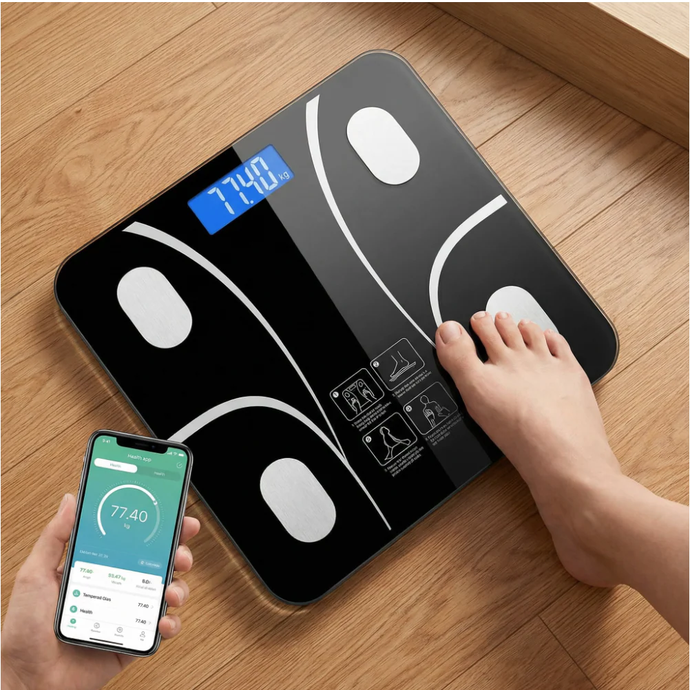 SmartBody Pèse-Personne Connecté Intelligent | Balance Analyse Corporelle Complète IMC Masse Grasse Écran LCD - Image 2