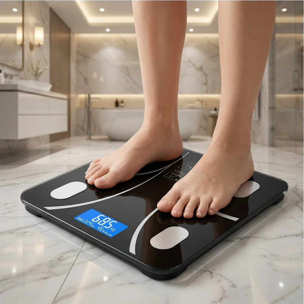SmartBody Pèse-Personne Connecté Intelligent | Balance Analyse Corporelle Complète IMC Masse Grasse Écran LCD - Image 3