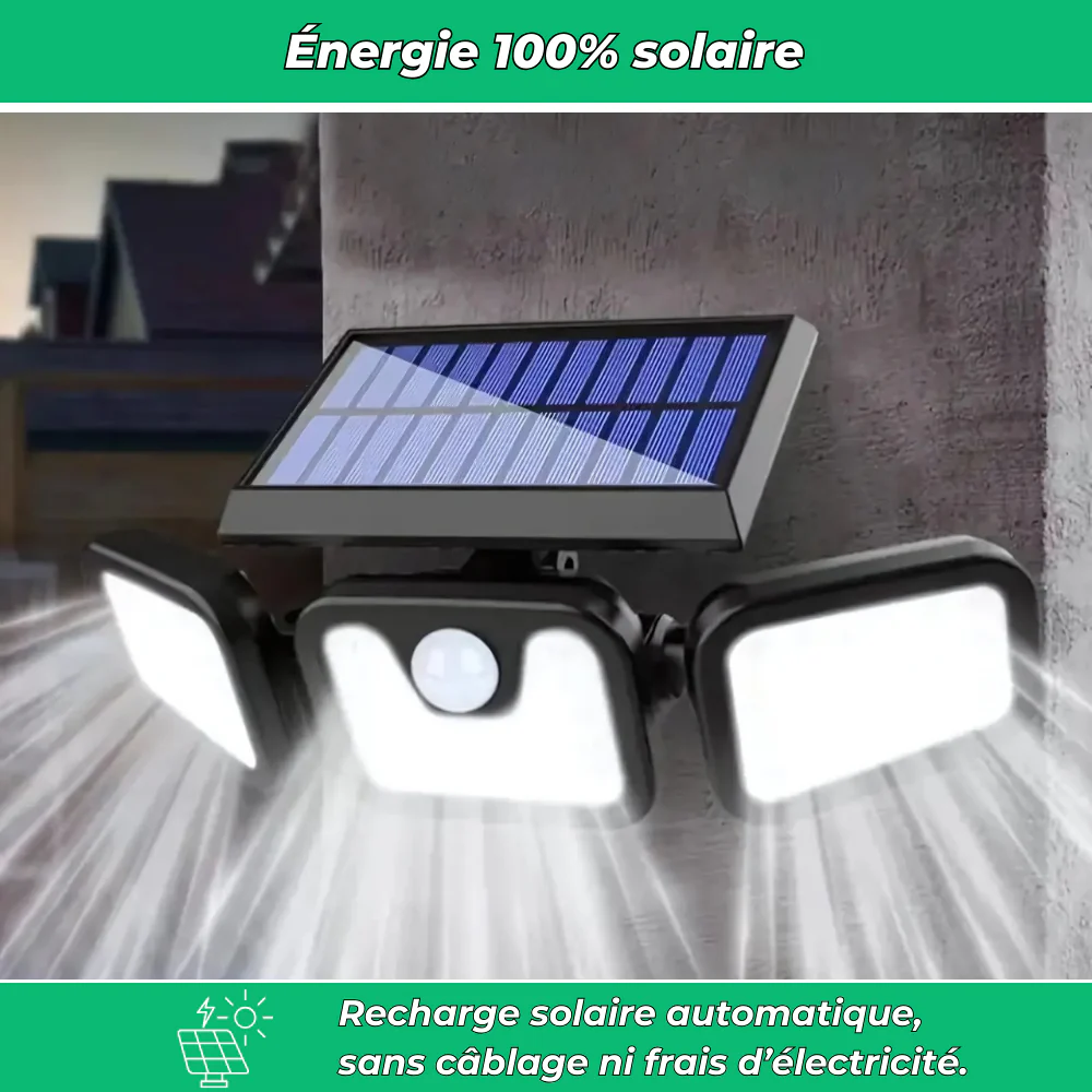 Solar'400 | Lampe de sécurité solaire Extérieur | Détecteur de Mouvement | Autonomie 12h - Image 5