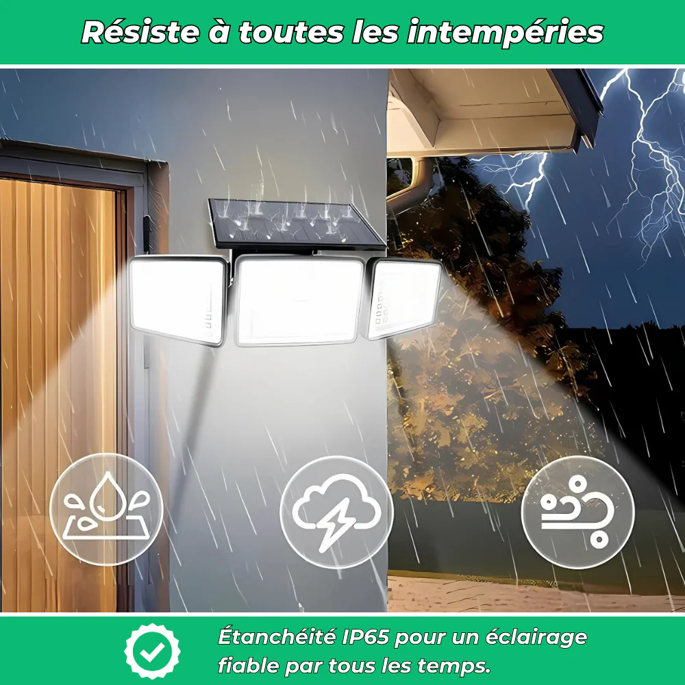 Solar'400 | Lampe de sécurité solaire Extérieur | Détecteur de Mouvement | Autonomie 12h - Image 6