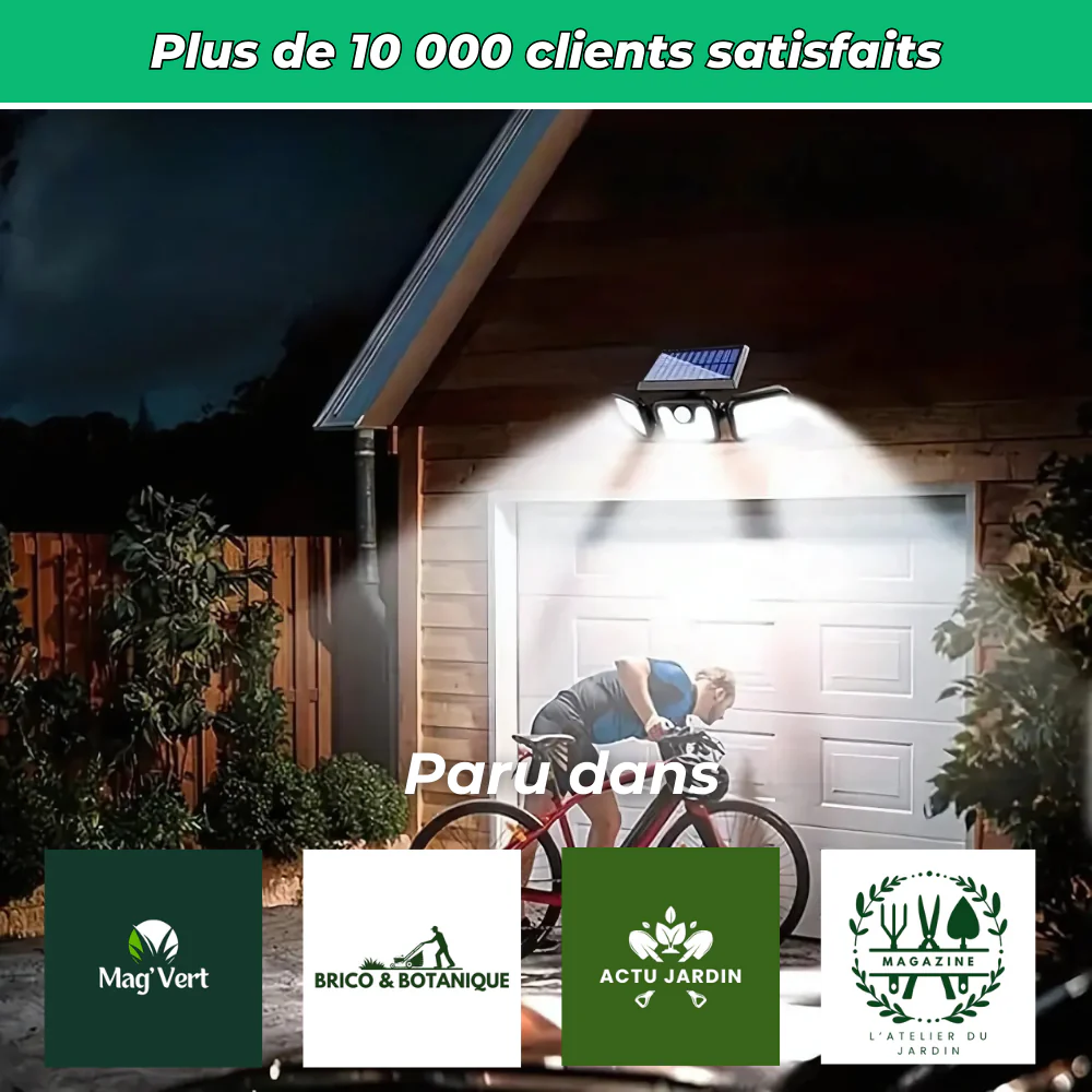 Solar'400 | Lampe de sécurité solaire Extérieur | Détecteur de Mouvement | Autonomie 12h - Image 7