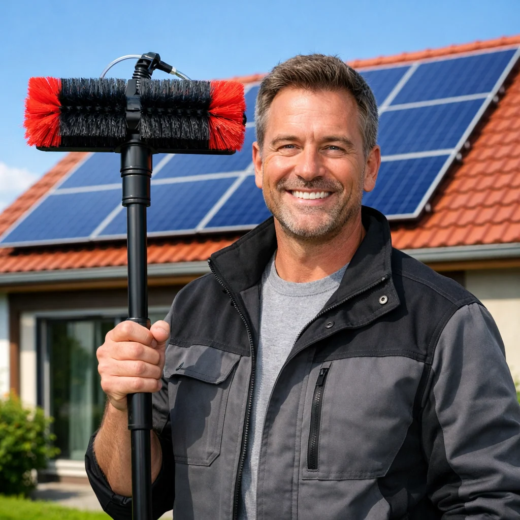 SolarClean PRO Brosse Télescopique Haute Performance pour Panneaux Solaires – Nettoyage Efficace et Pratique - Image 3
