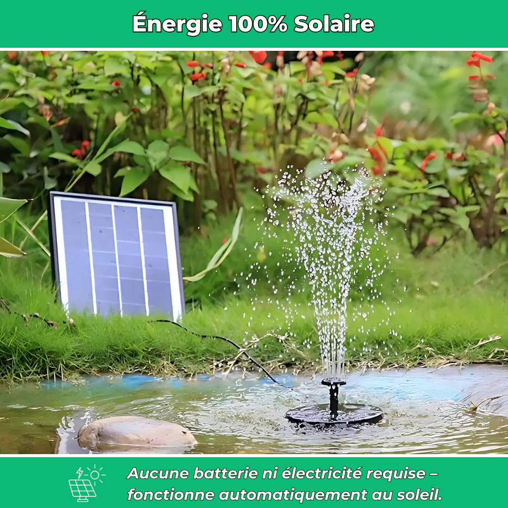 SolarFlow Fontaine Solaire Dynamique – Décoration de Jardin avec Pompe Solaire Écologique - Image 3