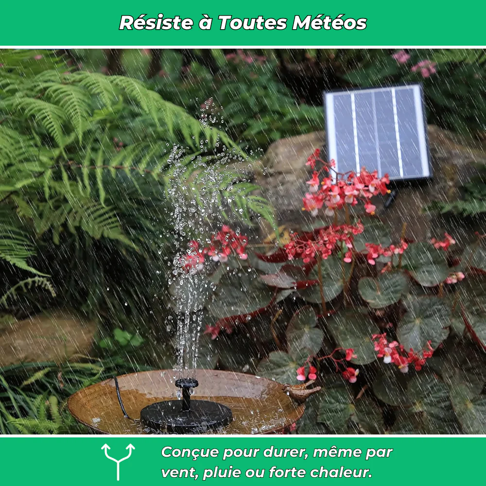 SolarFlow Fontaine Solaire Dynamique – Décoration de Jardin avec Pompe Solaire Écologique - Image 5