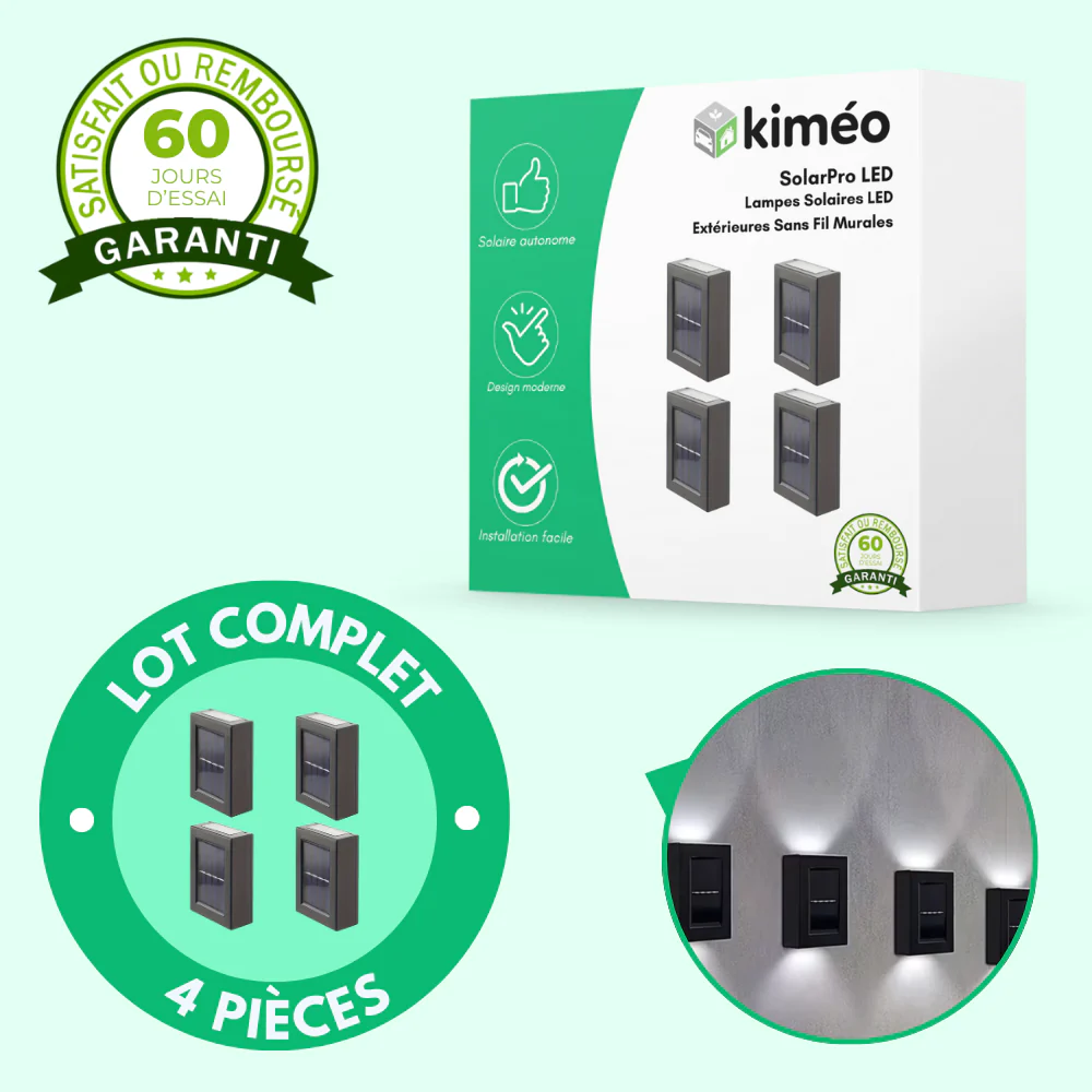 SolarPro LED-Lampes Solaires LED Extérieures Sans Fil Murales - Image 2