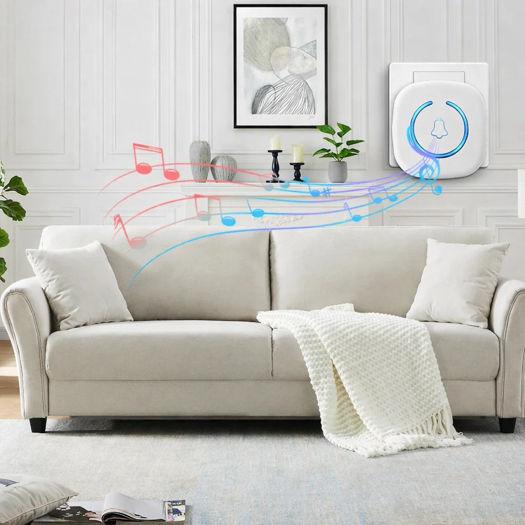 Sonnette sans fil Longue Portée Exterieur Étanche Electronique avec 60 Mélodies - Image 2