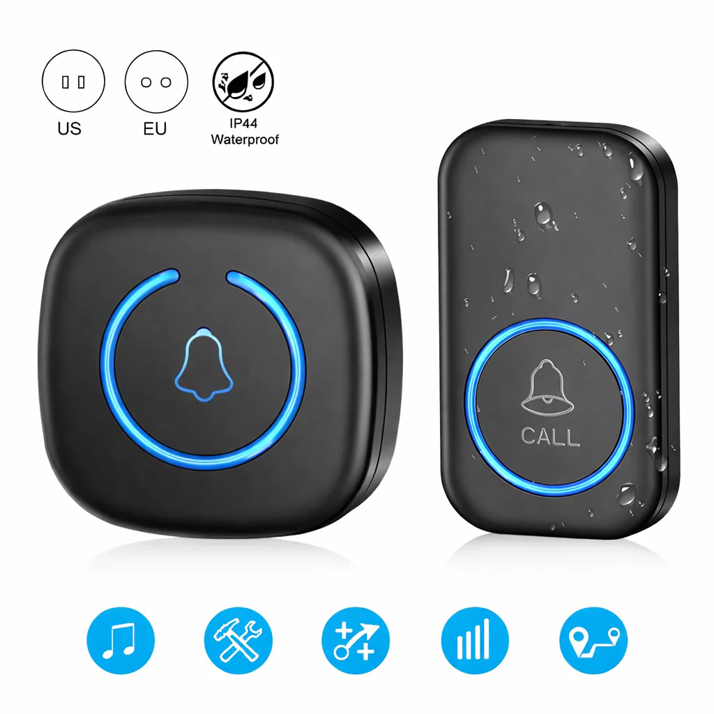 Sonnette sans fil Longue Portée Exterieur Étanche Electronique avec 60 Mélodies - Image 4