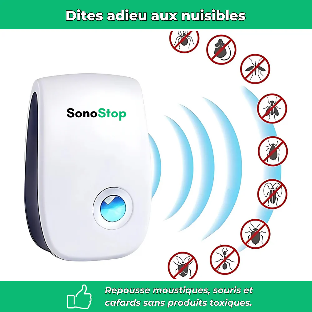 SonoStop - Répulsif ultrason contre rongeurs et insectes - Image 2