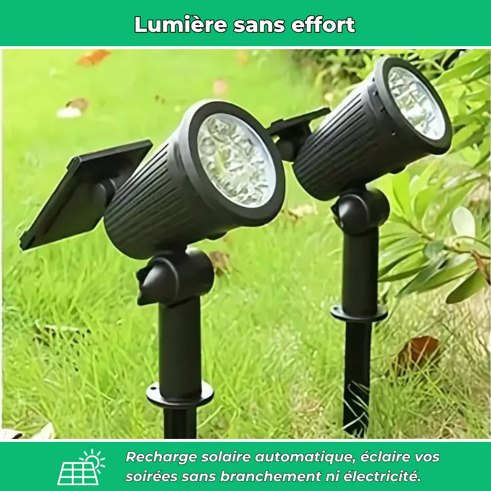 Spot solaire LED extérieur orientable et étanche (lot de 2) - Image 3