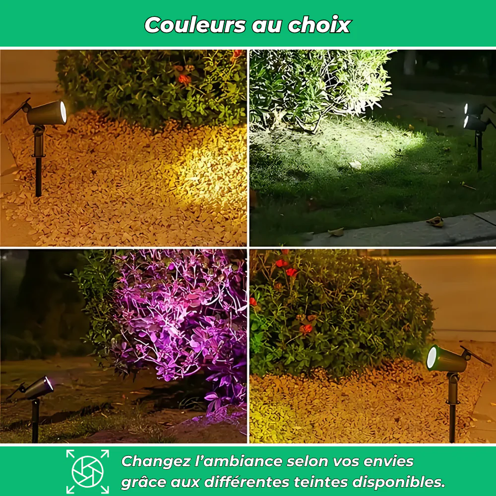Spot solaire LED extérieur orientable et étanche (lot de 2) - Image 4