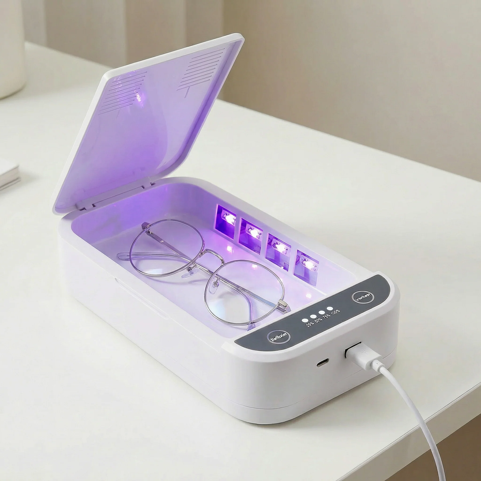 Stérilisateur UV Portable pour Téléphone, Masques, Bijoux Désinfection Rapide Boîte Antibactérienne Rechargeable - Image 2