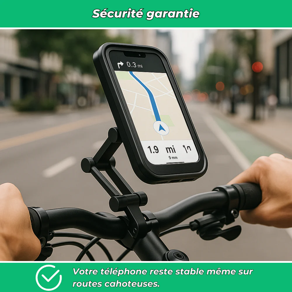 Support de téléphone vélo magnétique étanche – Fixation GPS sécurisée - Image 3