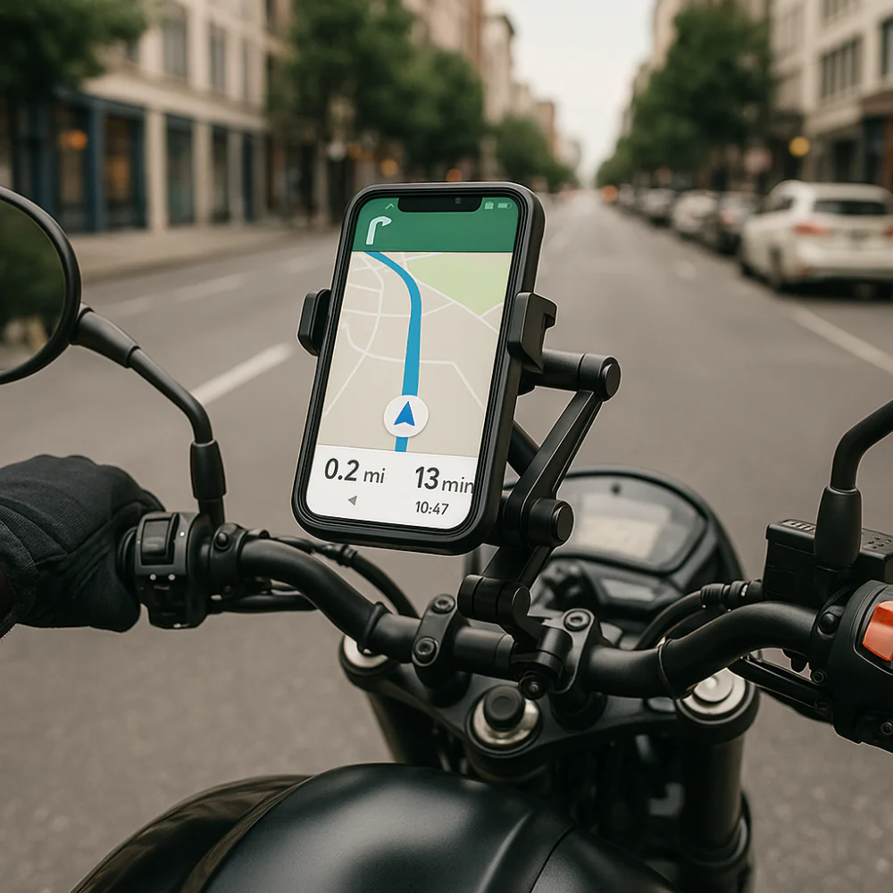 Support téléphone moto magnétique étanche – Fixation réglable et sécurisée GPS