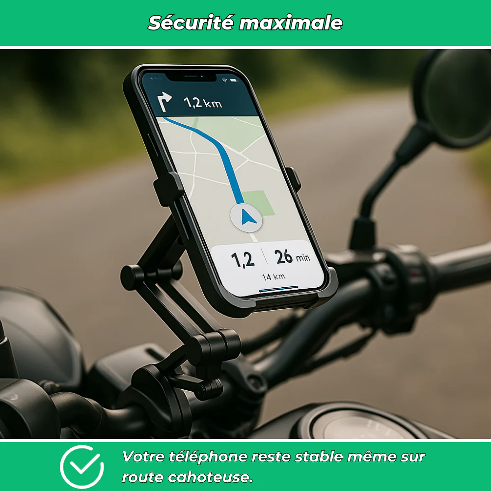 Support téléphone moto magnétique étanche – Fixation réglable et sécurisée GPS - Image 3