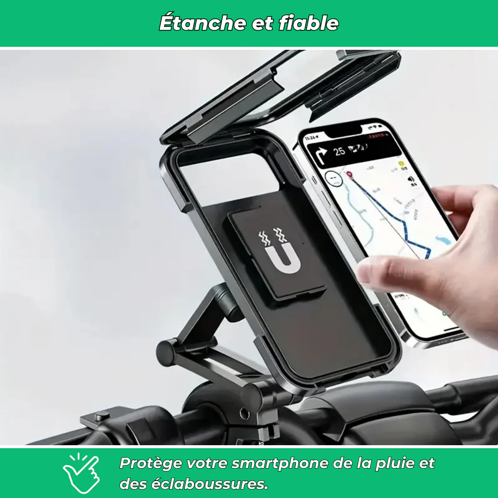 Support téléphone moto magnétique étanche – Fixation réglable et sécurisée GPS - Image 4