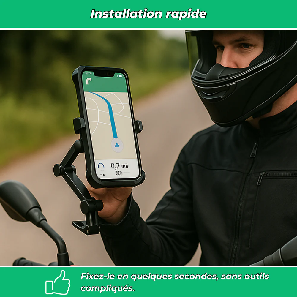 Support téléphone moto magnétique étanche – Fixation réglable et sécurisée GPS - Image 5