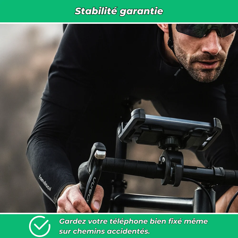 Support téléphone vélo 360° – Fixation guidon universelle anti-choc - Image 3