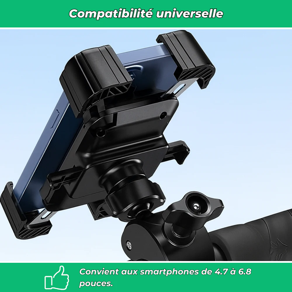 Support téléphone vélo 360° – Fixation guidon universelle anti-choc - Image 5
