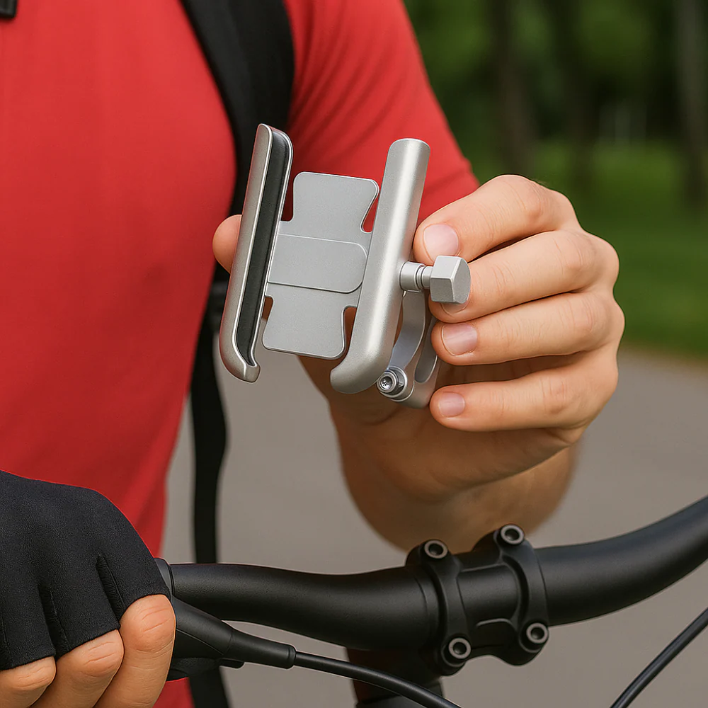 Support téléphone vélo aluminium 360° – Fixation GPS anti-vibrations universelle - Image 7