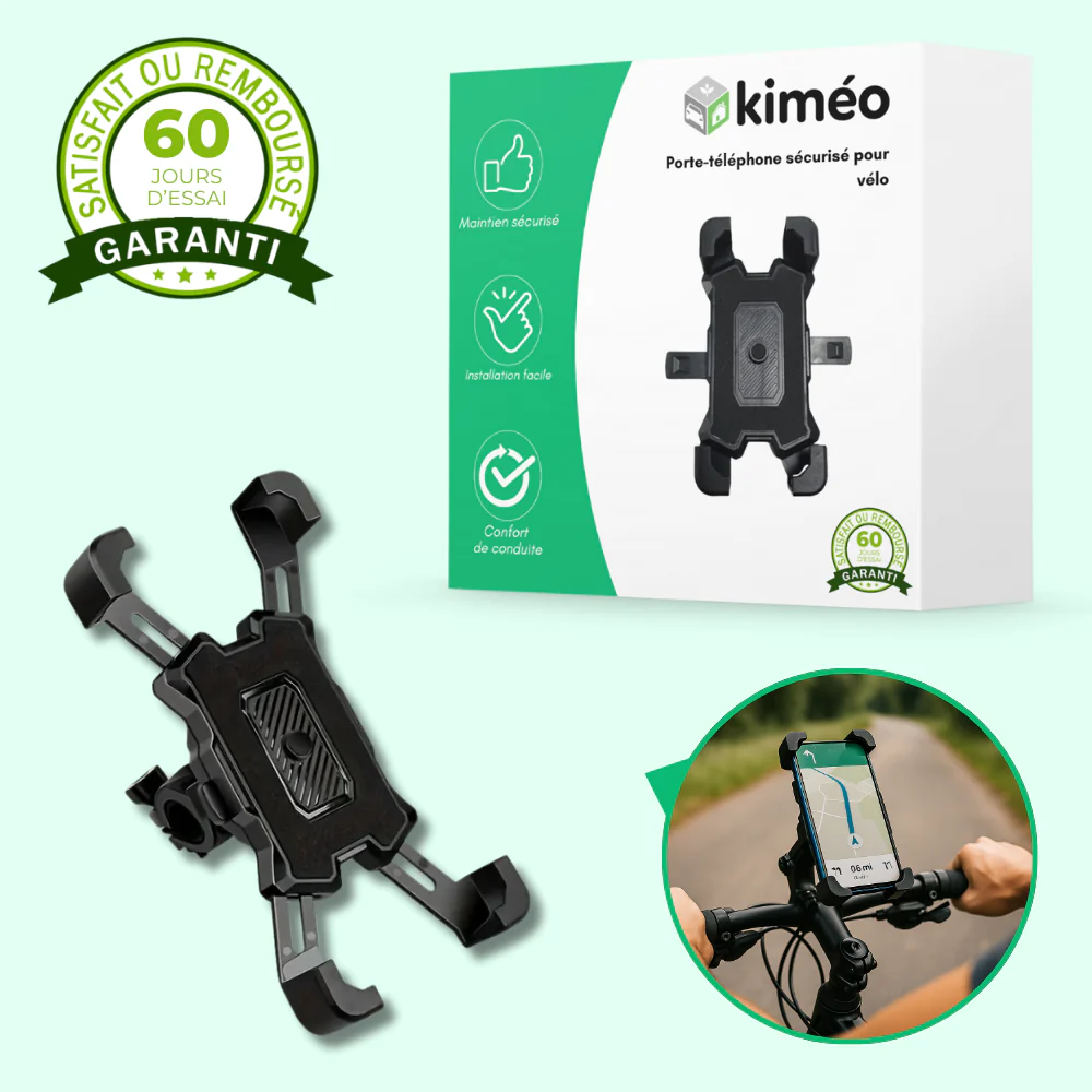 Support téléphone vélo antichoc – Porte-GPS sécurisé pour guidon de vélo électrique - Image 2