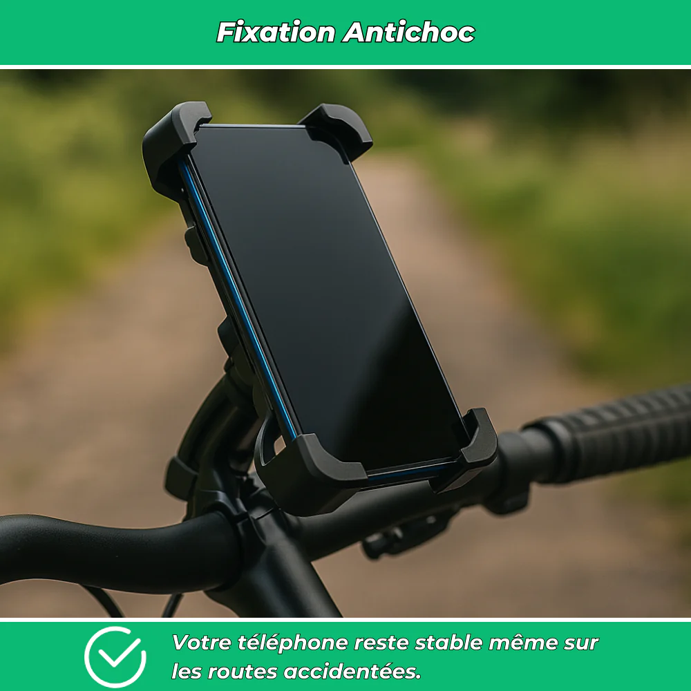 Support téléphone vélo antichoc – Porte-GPS sécurisé pour guidon de vélo électrique - Image 3