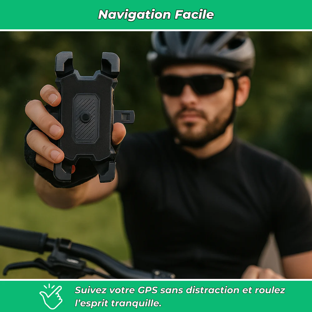 Support téléphone vélo antichoc – Porte-GPS sécurisé pour guidon de vélo électrique - Image 4