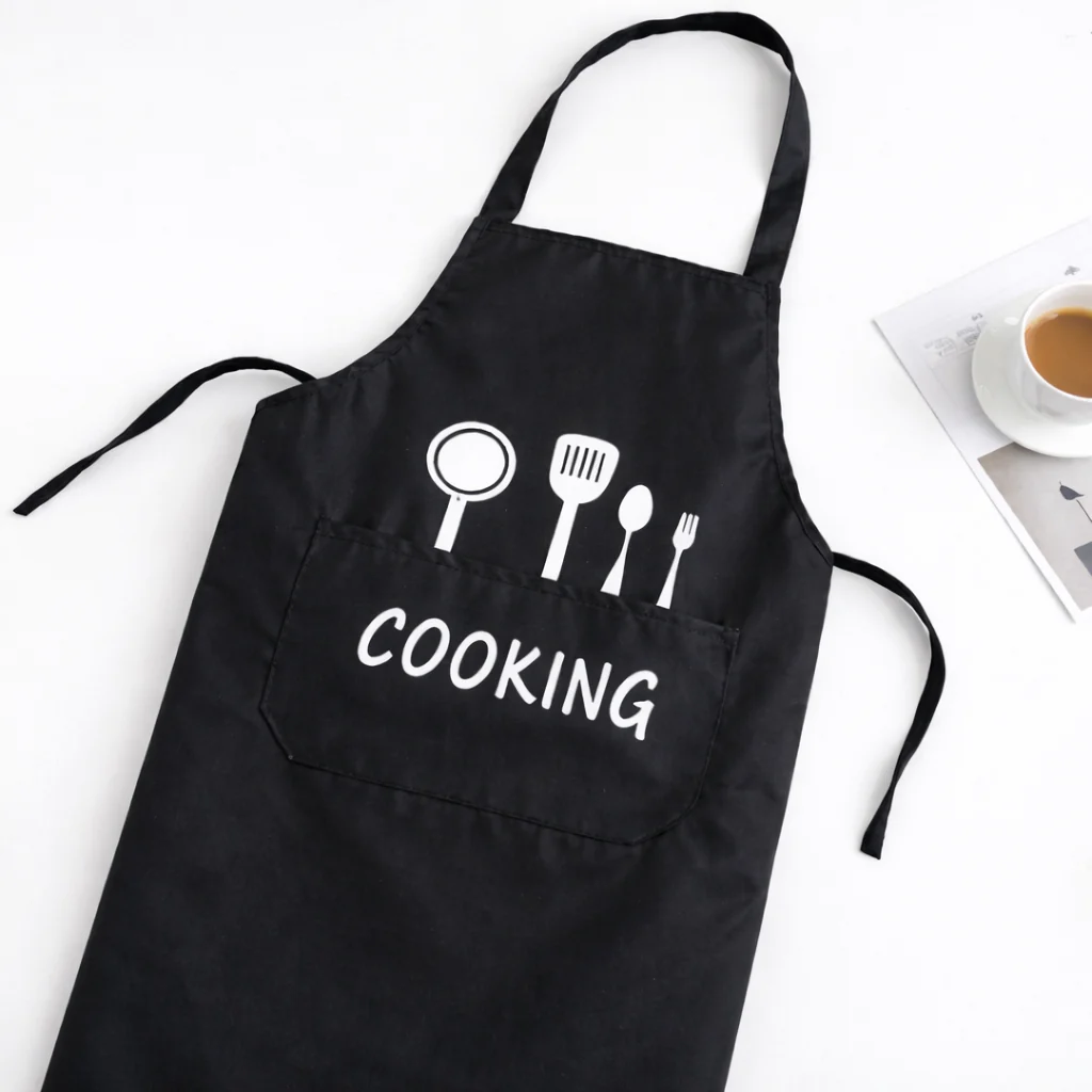 Tablier de Cuisine Imperméable “Cooking” Ajustable en Polyester – Unisexe, Résistant aux Taches et à l’Huile - Image 3
