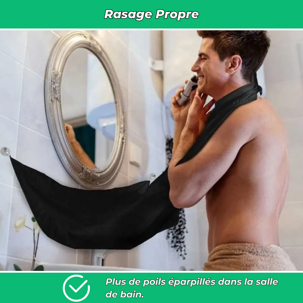 Tablier de rasage barbe homme étanche avec ventouses - Image 3